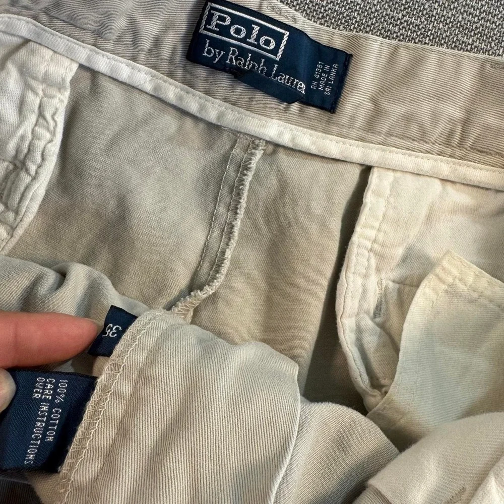 Polo Ralph Lauren cream cotton chino shorts men's size 32